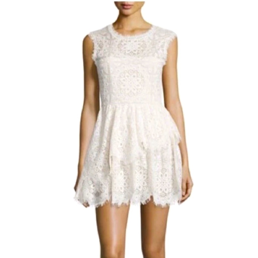 NWT BCBGMaxAzria Ivory White Lace Dress